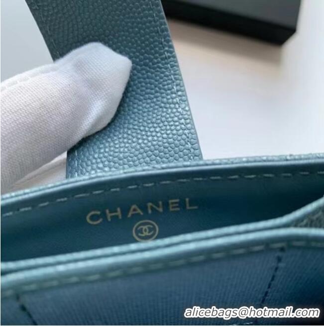 Buy Discount Chanel card holder AP0342 blue