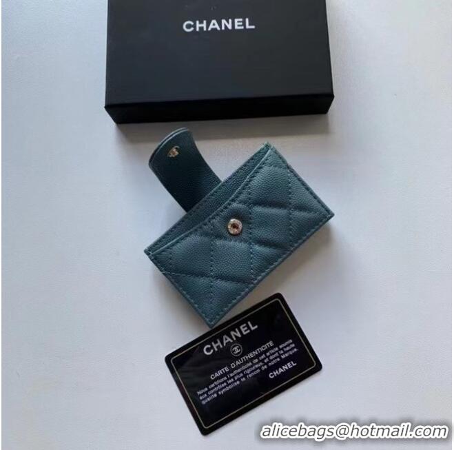 Buy Discount Chanel card holder AP0342 blue