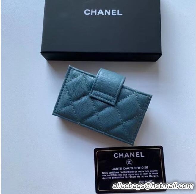 Buy Discount Chanel card holder AP0342 blue