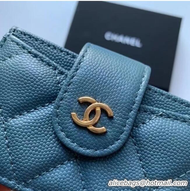 Buy Discount Chanel card holder AP0342 blue