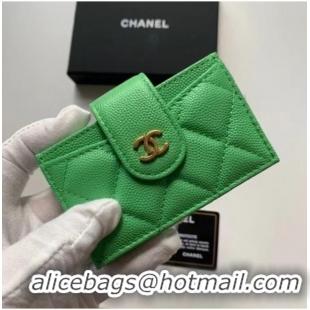 Fashion Cheapest Chanel card holder AP0342 green