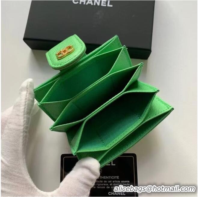 Fashion Cheapest Chanel card holder AP0342 green