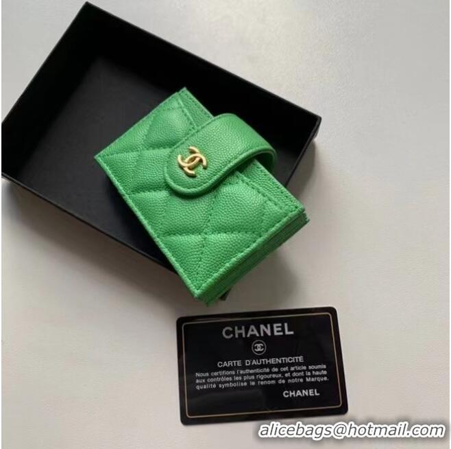 Fashion Cheapest Chanel card holder AP0342 green