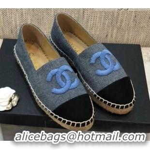 Most Popular Chanel Denim Espadrilles G29762 Grey 2021