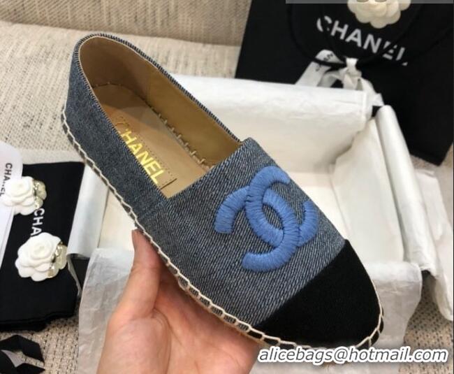 Most Popular Chanel Denim Espadrilles G29762 Grey 2021