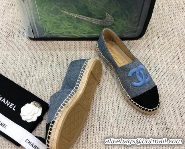 Most Popular Chanel Denim Espadrilles G29762 Grey 2021