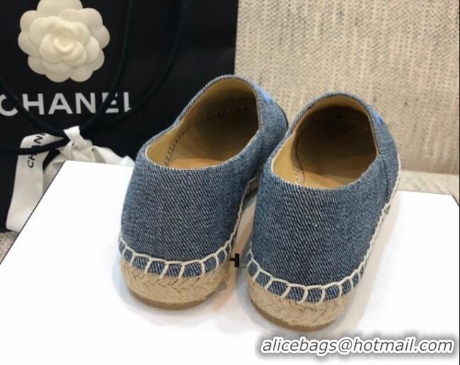 Most Popular Chanel Denim Espadrilles G29762 Grey 2021