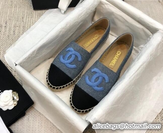 Most Popular Chanel Denim Espadrilles G29762 Grey 2021