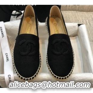 Low Cost Chanel Denim Espadrilles G29762 Black 2021