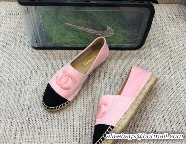 Sumptuous Chanel Denim Espadrilles G29762 Pink 2021