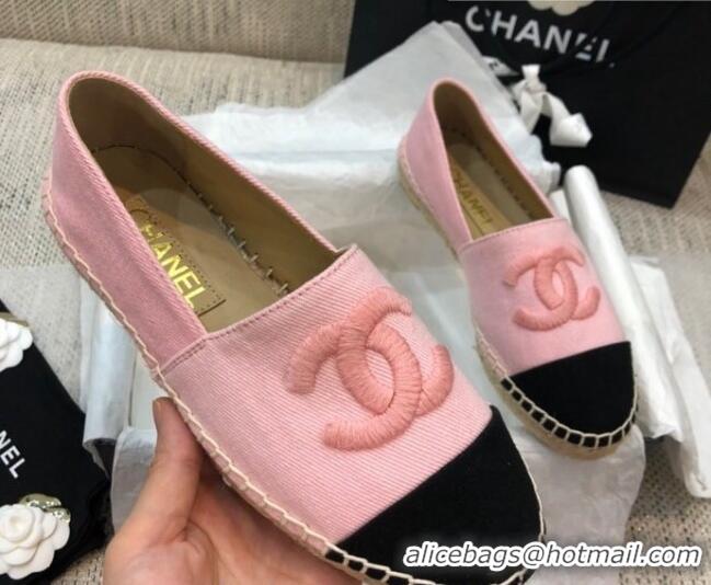 Sumptuous Chanel Denim Espadrilles G29762 Pink 2021