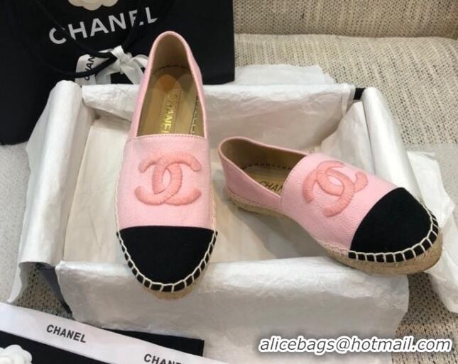 Sumptuous Chanel Denim Espadrilles G29762 Pink 2021