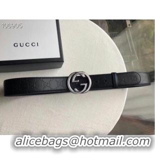 Famous Brand Gucci Reversible Signature leather belt 473030 