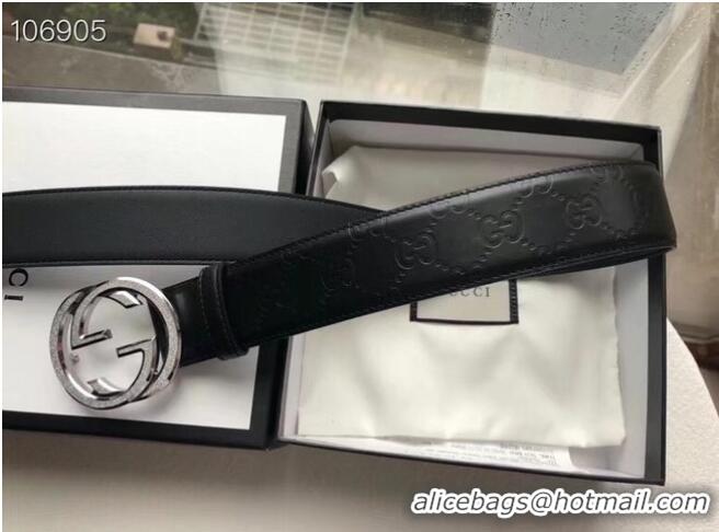 Famous Brand Gucci Reversible Signature leather belt 473030 