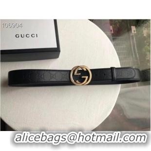 Most Popular Gucci Reversible Signature leather belt 473031