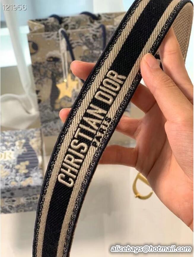 Buy Discount CHRISTIAN DIOR BELT Cream CHRISTIAN DIOR Embroidered Canvas 34 mm B0004CB