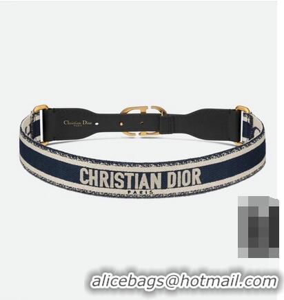 Buy Discount CHRISTIAN DIOR BELT Cream CHRISTIAN DIOR Embroidered Canvas 34 mm B0004CB