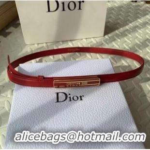 Unique Discount DIOR-ID BELT Raspberry Smooth Calfskin 15 MM B0109UM Red