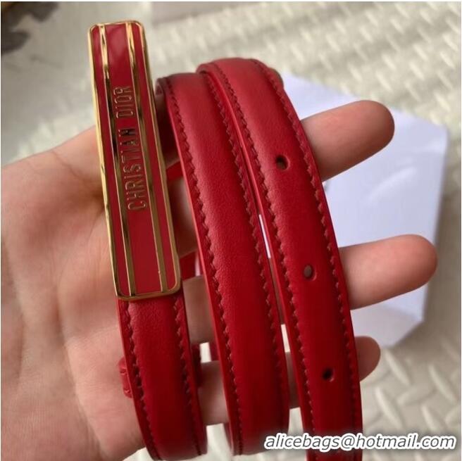 Unique Discount DIOR-ID BELT Raspberry Smooth Calfskin 15 MM B0109UM Red