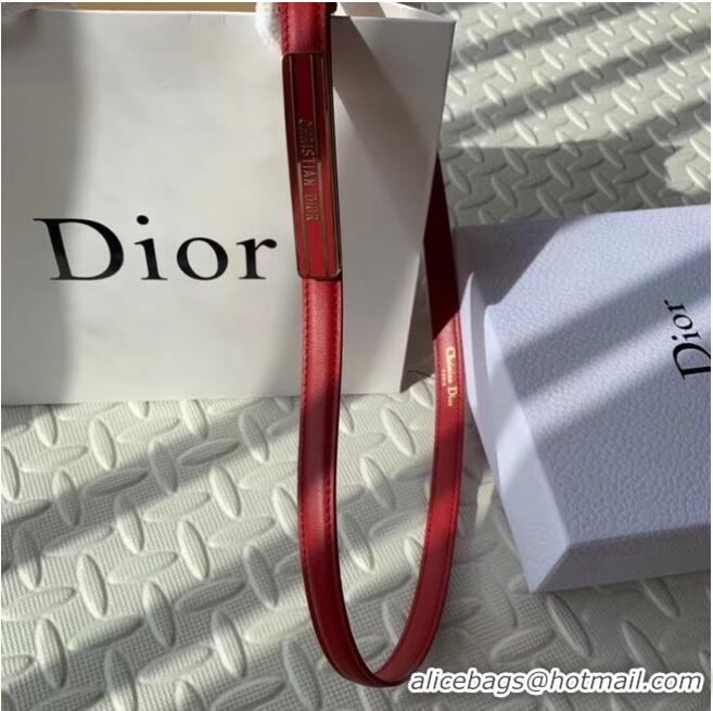 Unique Discount DIOR-ID BELT Raspberry Smooth Calfskin 15 MM B0109UM Red