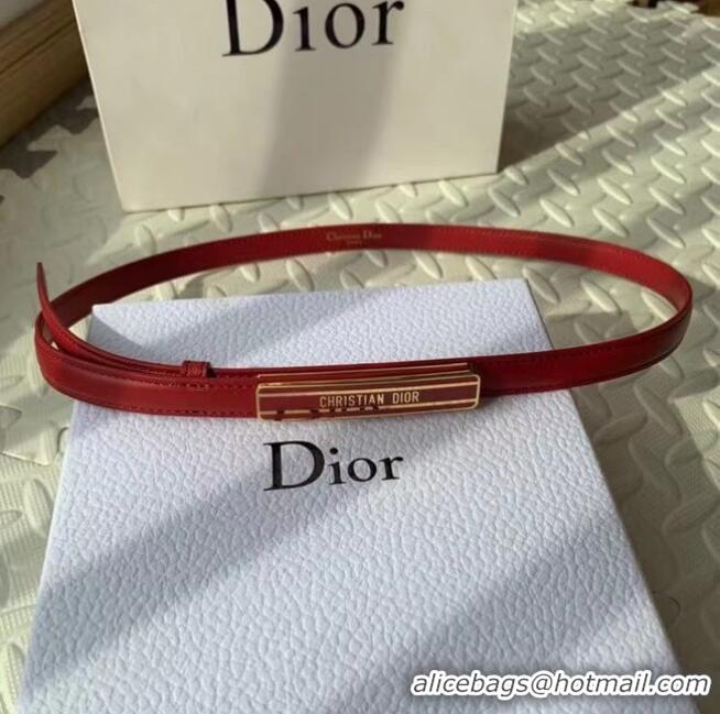 Unique Discount DIOR-ID BELT Raspberry Smooth Calfskin 15 MM B0109UM Red