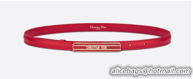 Unique Discount DIOR-ID BELT Raspberry Smooth Calfskin 15 MM B0109UM Red