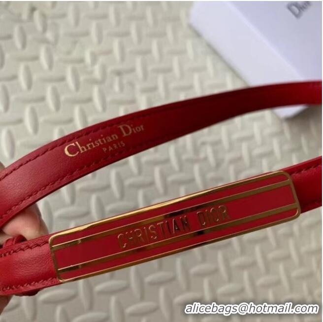 Unique Discount DIOR-ID BELT Raspberry Smooth Calfskin 15 MM B0109UM Red