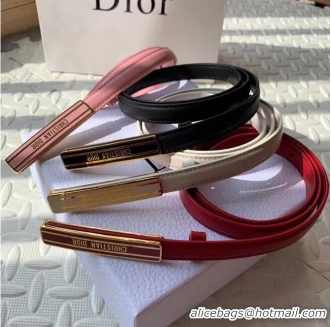 Super Quality DIOR-ID BELT Raspberry Smooth Calfskin 15 MM B0109UM blacck