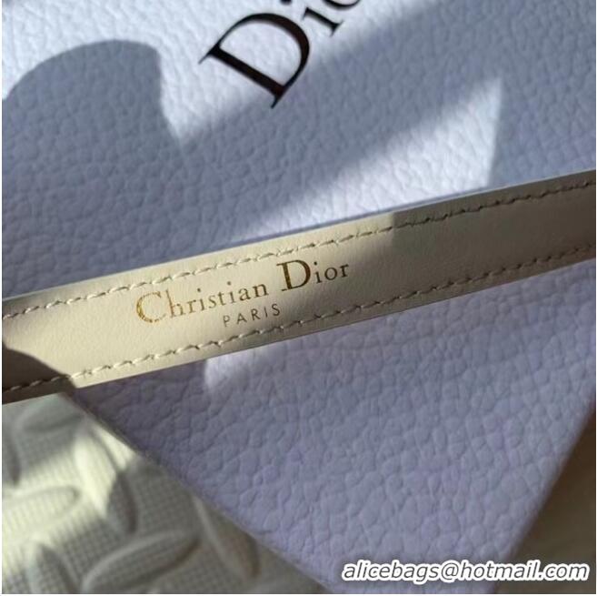 Low Cost DIOR-ID BELT Raspberry Smooth Calfskin 15 MM B0109UM White