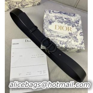 Good Product DIOR-ID BELT Raspberry Smooth Calfskin 30 MM B0110UM Black