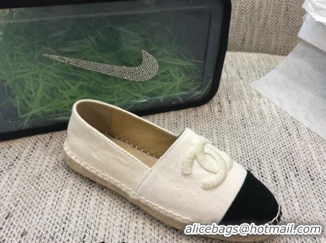 Discounts Chanel Denim Espadrilles G29762 White 2021