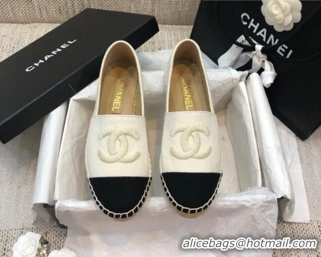 Discounts Chanel Denim Espadrilles G29762 White 2021