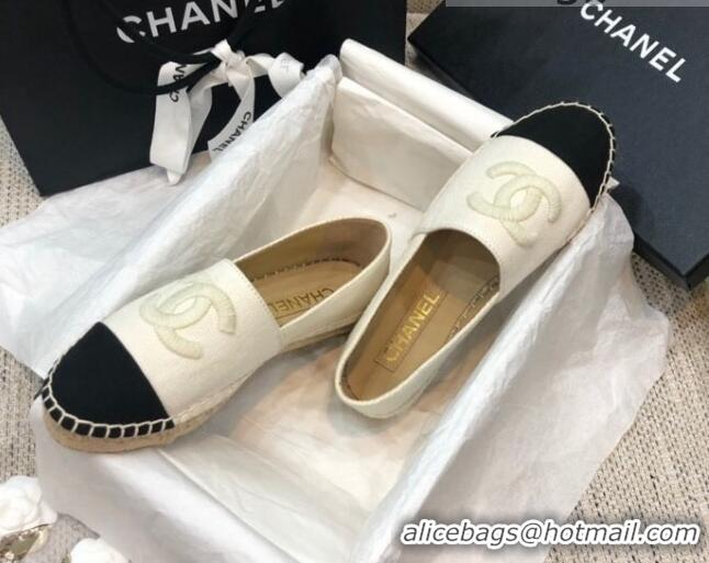 Discounts Chanel Denim Espadrilles G29762 White 2021