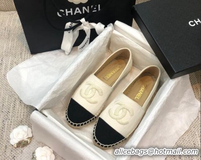 Discounts Chanel Denim Espadrilles G29762 White 2021