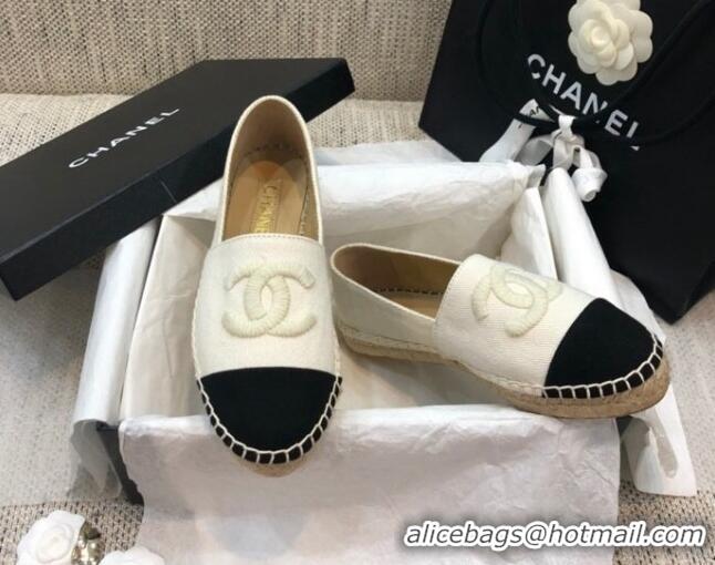 Discounts Chanel Denim Espadrilles G29762 White 2021