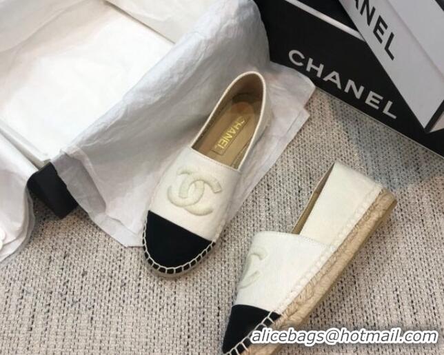 Discounts Chanel Denim Espadrilles G29762 White 2021