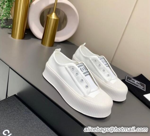 Most Popular Chanel Canvas Platform Open Sneakers 060977 White 2021