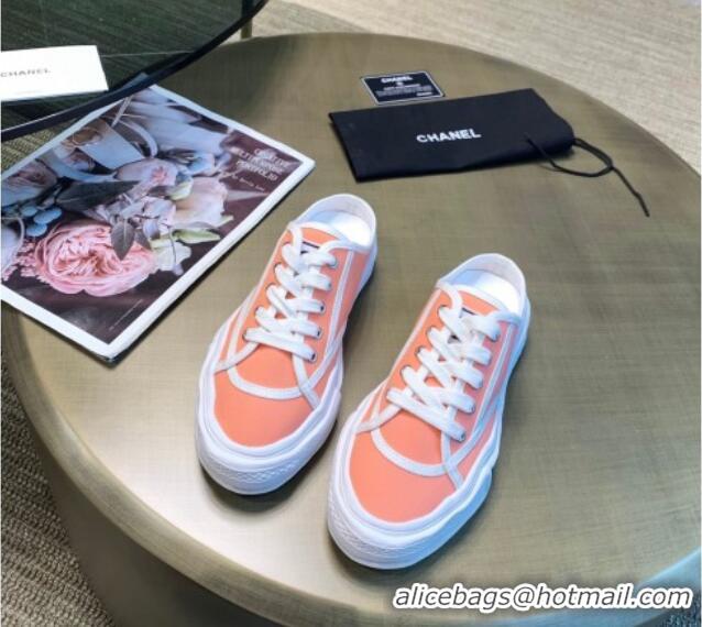 Best Price Chanel Striped Canvas Sneakers 061001 Pink 2021