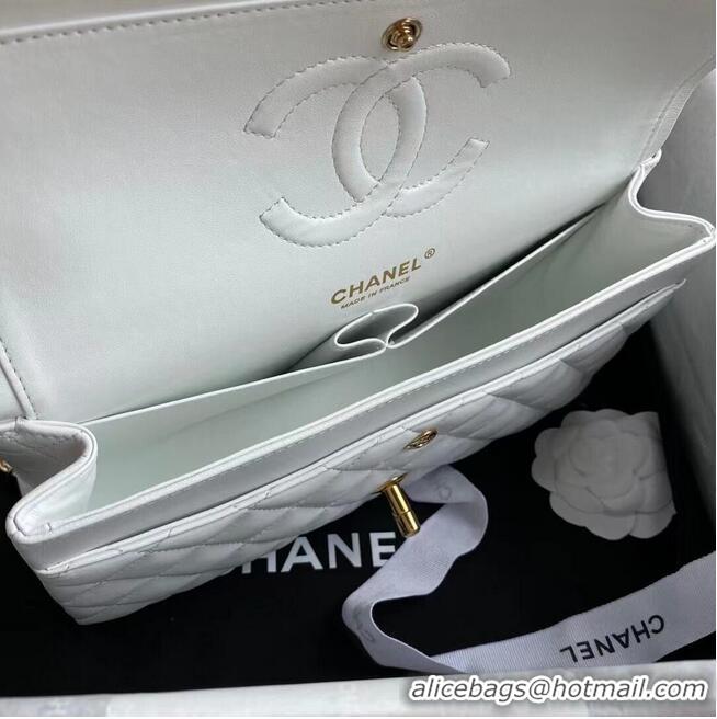 Discount Chanel 2.55 Series Flap Bag Original Sheepskin Leather A1112 White