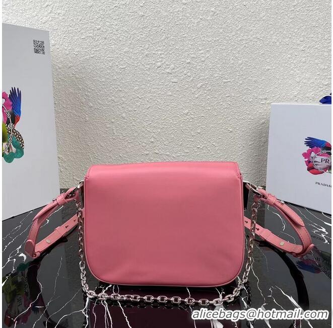 Buy Classic Prada Small brushed leather shoulder bag 1BA263 pink