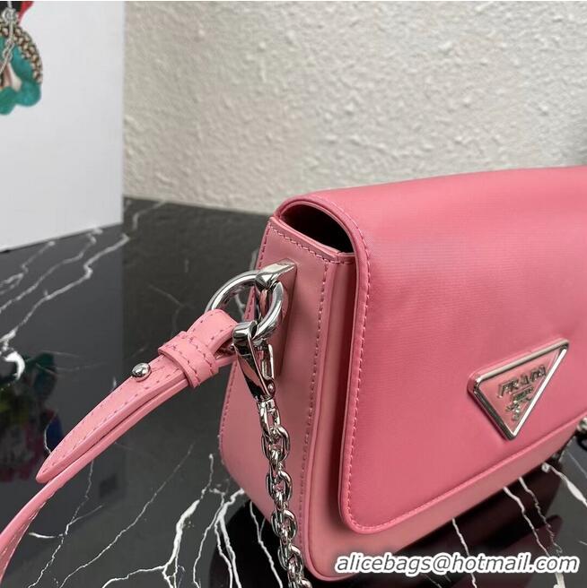 Buy Classic Prada Small brushed leather shoulder bag 1BA263 pink