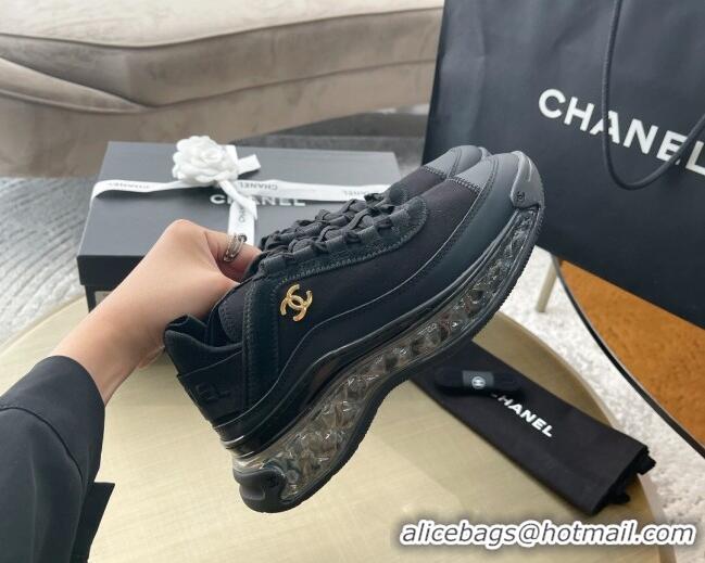 Super Quality Chanel Suede Sneakers 61005 Black 2021