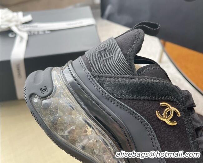 Super Quality Chanel Suede Sneakers 61005 Black 2021