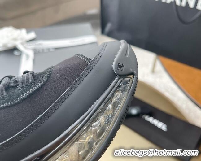 Super Quality Chanel Suede Sneakers 61005 Black 2021