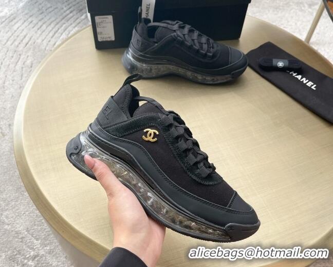 Super Quality Chanel Suede Sneakers 61005 Black 2021