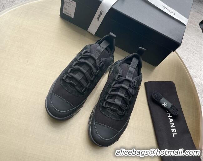 Super Quality Chanel Suede Sneakers 61005 Black 2021