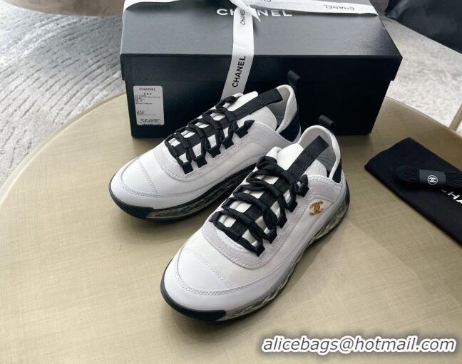 Top Quality Chanel Suede Sneakers 61005 White 2021