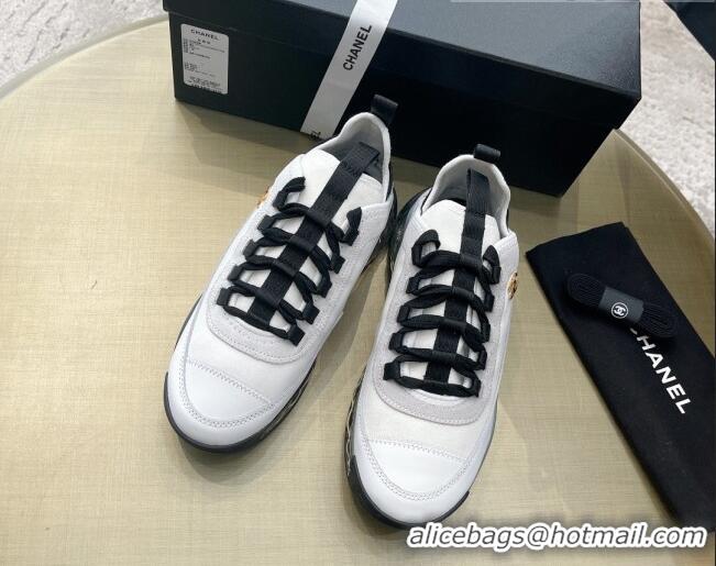 Top Quality Chanel Suede Sneakers 61005 White 2021