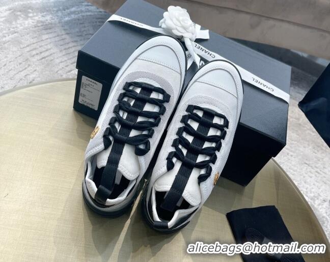 Top Quality Chanel Suede Sneakers 61005 White 2021