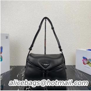 Top Quality Padded nappa leather Prada Signaux bag 1BC165 black